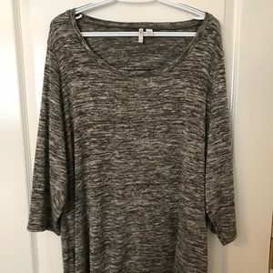 Brown 3/4 sleeve top